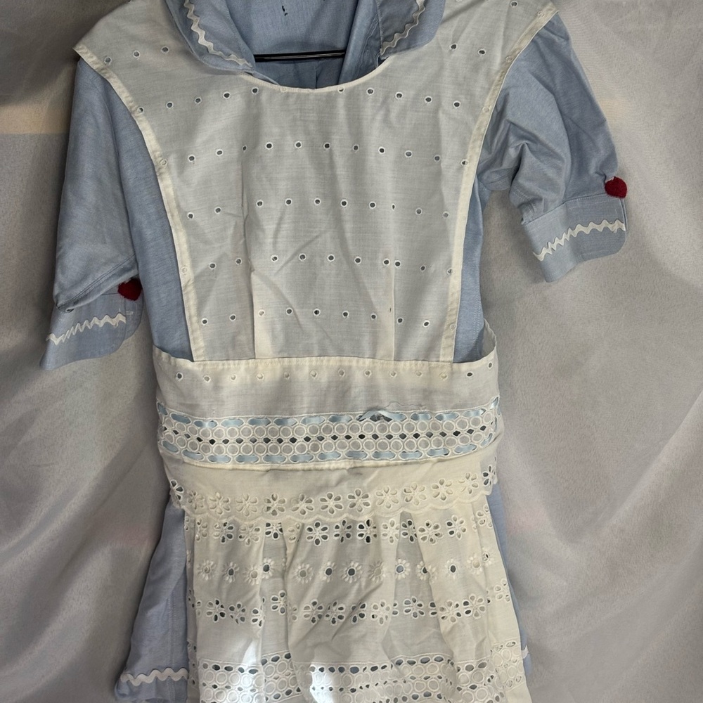 Chic Blue and White Eyelet‎ Mini Dress